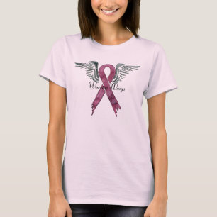 T-shirt ailes roses de guerrier de ruban