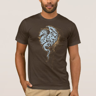 T-shirt Ailes tribales de dragon, brun