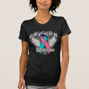 T-shirt Ailes vintages de guerrier - cancer de la thyroïd