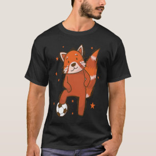 T-shirt Ailuridae jouant au football Ours Chat Bamboo