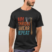 T-shirt Aim Throw Swear Repeat axe throwing hatchet throwe (Devant)