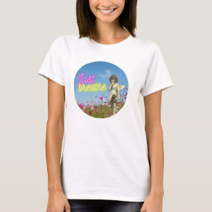T-shirt Aimant Ange Vintage Altered Art Just Breathe