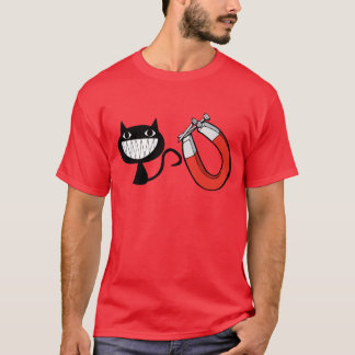 T-shirt aimant de chat, chemises drôles, humour, drôle