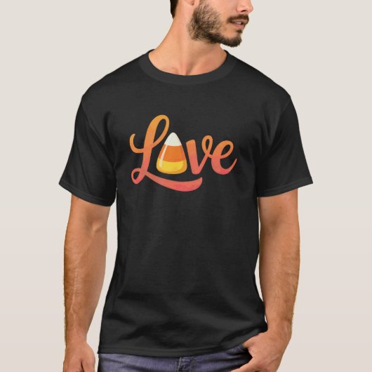 T-shirt Aime Candy Corn Halloween (Devant)