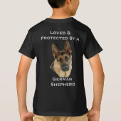 T-shirt Aimé et protégé par un berger allemand (Dos)