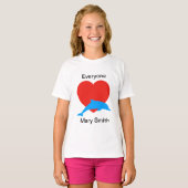 T-shirt Aime le dauphin (Devant entier)