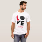 T-shirt Aime le hockey (Devant entier)