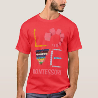 T-shirt Aime l'éducation Montessori Matheacher amis rétro