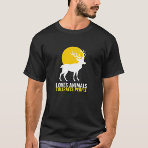 T-shirt Aime les animaux tolère les gens