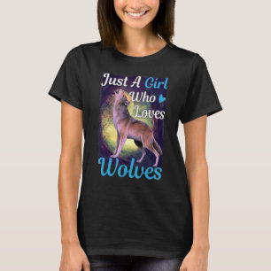 T-shirt Aime les loups visage de loup 8
