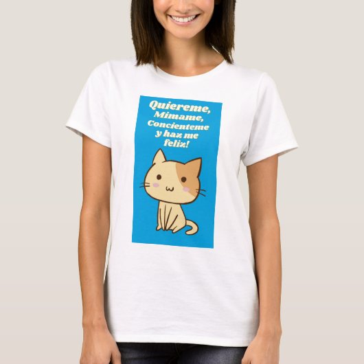 T-shirt aime-moi et fais-moi heureux (Devant)