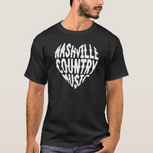 T-shirt Aime Nashville Tennessee Musique Country Guitare J