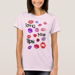 T-shirt aime tes lèvres embrasse chemise