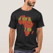 T-shirt Aimer Afrique Carte des terres africaines Fierté H (Devant)