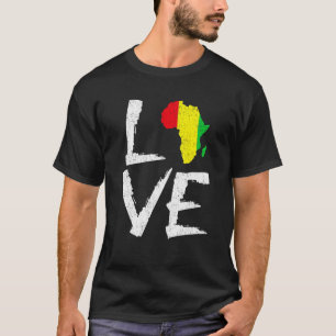 T-shirt Aimer Afrique Noir Histoire Mois Afro-Américain M