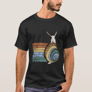T-shirt Aimer Animaux Retro Snail Conception Cadeau Idée P