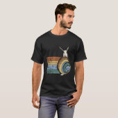 T-shirt Aimer Animaux Retro Snail Conception Cadeau Idée P (Devant entier)