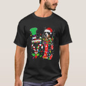 T-shirt Aimer Bernese Mountain Dog Noël avec Père Noël Elf (Devant)