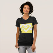 T-shirt Aimer Blanc sur Jaune (Devant entier)