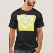 T-shirt Aimer Blanc sur Jaune (Devant)