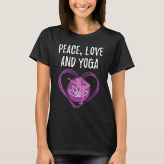T-shirt Aimer Cadeau Yoga pour Yogis Paix, Amour et Cadeau