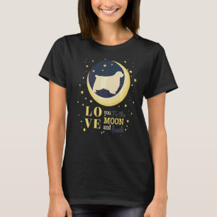 T-shirt Aimer Chien Espagnol De Composteur À La Lune
