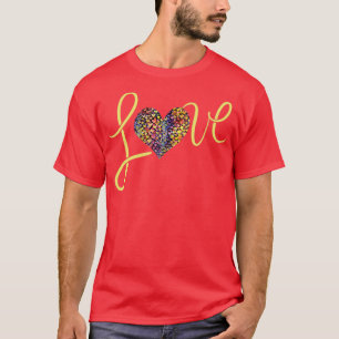 T-shirt AIMER coeur arc-en-ciel