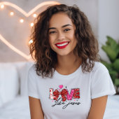 T-shirt AIMER Comme Jésus, Parties scintillant DIEU