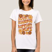 T-shirt Aimer Courage Support Hope Leukemia Support (Devant)