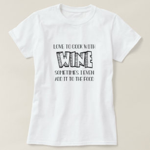 T-shirt Aimer Cuire Avec Tee De Vin, Drôle Humour Vin