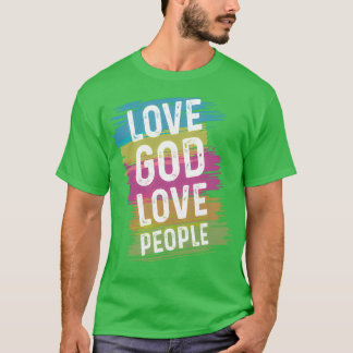 T-shirt Aimer Dieu Aimer les gens Bible Verse 1