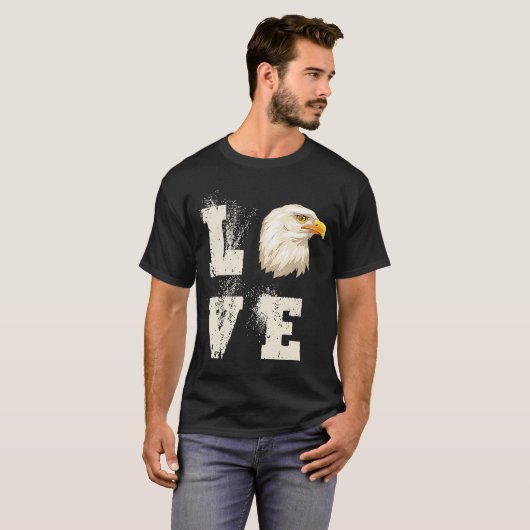T-shirt Aimer Eagles Bald US Eagle Bird (Devant entier)