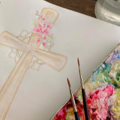 T-shirt Aimer et foi couleur croisée florale