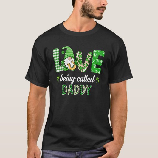 T-shirt Aimer Être Appelé Daddy Gnome Plaid St patrick Da (Devant)