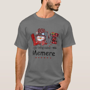 T-shirt Aimer Être Appelé Mèmes Snowman Noël Red Plai