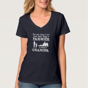 T-shirt Aimer Être un grand-père Farmer drôle pour la Fête