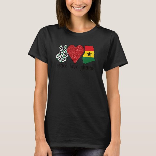 T-shirt Aimer Ghana Fier le drapeau ghanéen Racines ghanée (Devant)