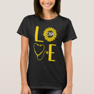 T-shirt Aimer Infirmière CNA Sunflower Certified Nurse Ass