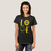 T-shirt Aimer Infirmière CNA Sunflower Certified Nurse Ass (Devant entier)