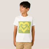 T-shirt Aimer Jaune sur Sage Green (Devant entier)