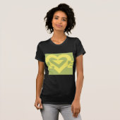 T-shirt Aimer Jaune sur Sage Green (Devant entier)