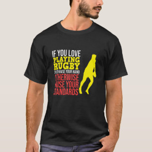 T-shirt Aimer Jouer Rugby Sports Joueur Expert Entraîneur