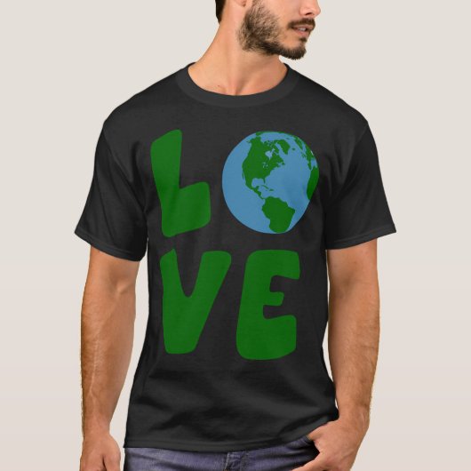 T-shirt Aimer La Terre Mère Planète (Devant)