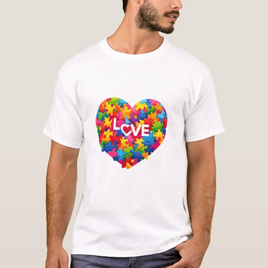 T-shirt Aimer l'autisme (Devant)