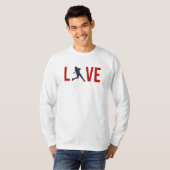 T-shirt Aimer le baseball (Devant entier)