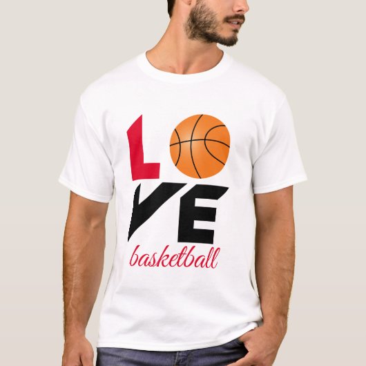 T-shirt Aimer le basket-ball (Devant)