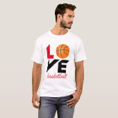 T-shirt Aimer le basket-ball (Devant entier)
