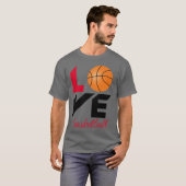 T-shirt Aimer le basket-ball (Devant entier)