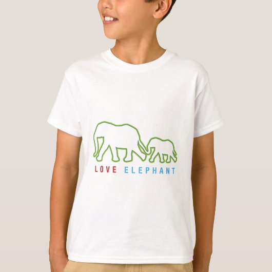 T-shirt Aimer l'éléphant (Devant)
