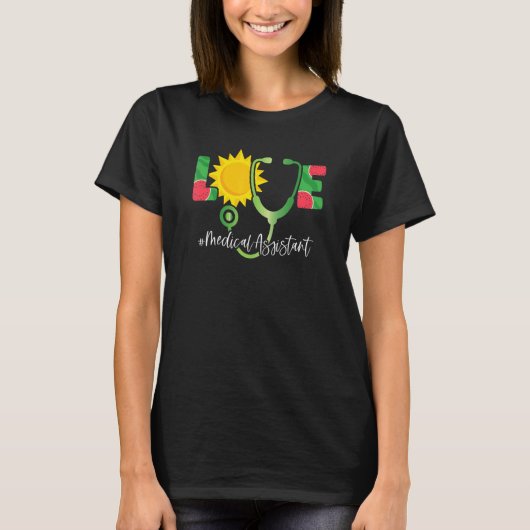 T-shirt Aimer Médicale Assistant Pâte d'ananas Été (Devant)
